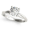 Four-Prong Twisted Shank Round 14K White Gold Engagement Ring