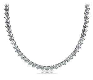 Riviera Round Diamond Necklace In 14K White Gold