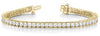 Tennis Channel Set Round 14K Yellow Gold Bracelet