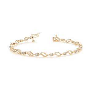 Round 14K Yellow Gold Bracelet