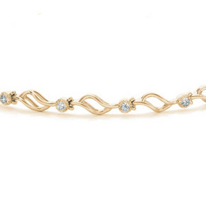 Round 14K Yellow Gold Bracelet