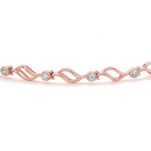 Round 14K Rose Gold Bracelet