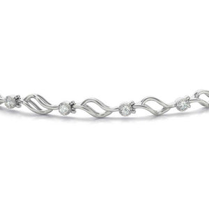 Tennis Round 14K White Gold Bracelet