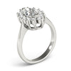 Halo Marquise 14K White Gold Engagement Ring