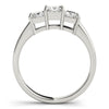 Three-Stone Princess Platinum Engagement Ring