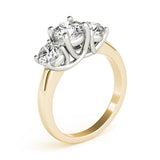 Three-Stone Round 14K Yellow Gold Engagement Ring