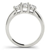 Three-Stone Oval 14K White Gold Engagement Ring