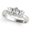 Three-Stone Oval 14K White Gold Engagement Ring