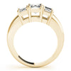Three-Stone Emerald 14K Yellow Gold Engagement Ring