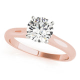 Solitaire Round 14K Rose Gold Engagement Ring