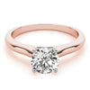 Solitaire Round 14K Rose Gold Engagement Ring