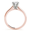 Solitaire Round 14K Rose Gold Engagement Ring