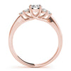 Cluster Halo Round 14K Rose Gold Engagement Ring
