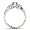 Cluster Halo Round 14K White Gold Engagement Ring