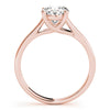Solitaire Oval 14K Rose Gold Engagement Ring
