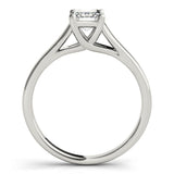 Solitaire Emerald Platinum Engagement Ring