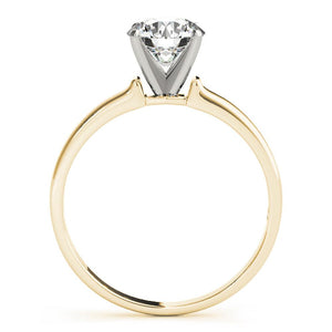 Solitaire Round 14K Yellow Gold Engagement Ring