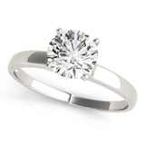 Solitaire Round 14K White Gold Engagement Ring