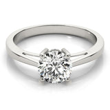 Four-Prong Solitaire Round 14K White Gold Engagement Ring