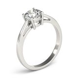 Four-Prong Solitaire Round 14K White Gold Engagement Ring