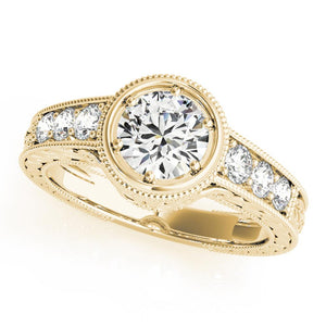 Vintage Round 14K Yellow Gold Engagement Ring