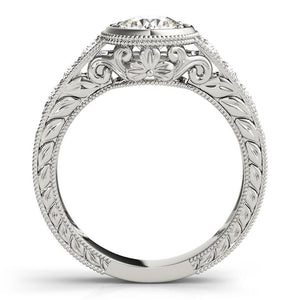 Vintage Round Platinum Engagement Ring