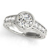 Vintage Round Platinum Engagement Ring