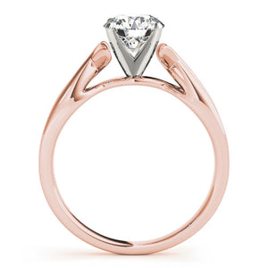 Twist Solitaire Round 14K Rose Gold Engagement Ring