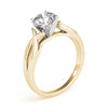 Twist Solitaire Round 14K Yellow Gold Engagement Ring