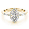 Halo Marquise 14K Yellow Gold Engagement Ring