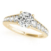 Accented Solitaire Round 14K Yellow Gold Engagement Ring