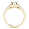 Accented Solitaire Round 14K Yellow Gold Engagement Ring