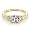 Accented Solitaire Round 14K Yellow Gold Engagement Ring