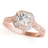 Vintage Eight-Prong 14K Rose Gold Engagement Ring