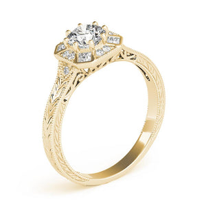 Vintage Eight-Prong 14K Yellow Gold Engagement Ring
