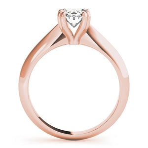 Solitaire Oval 14K Rose Gold Engagement Ring