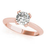 Solitaire Cushion 14K Rose Gold Engagement Ring