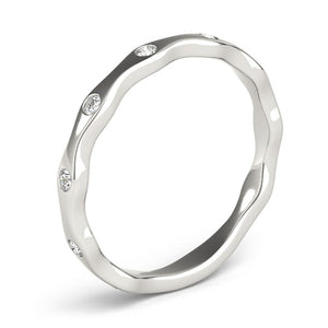 Stackable Round 14K White Gold Band