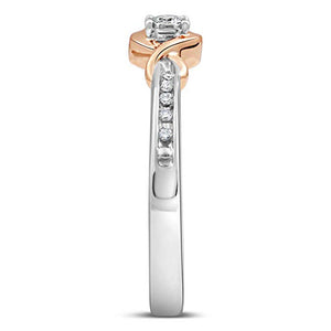 Bound Souls Diamond Promise Ring In Sterling Silver And 10K Rose Gold