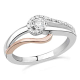 Everlasting Passion  Diamond Promise Ring In Sterling Silver & 10K Rose Gold