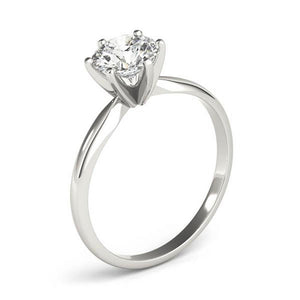 Six-Prong Solitaire Round 14K White Gold Engagement Ring