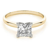 Solitaire Princess 14K Yellow Gold Engagement Ring