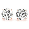 0.75 CT. TW. 14K Rose Gold Natural Four Prong Studs