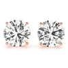0.75 CT. TW. 14K Rose Gold Lab-Grown Four Prong Studs
