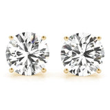 0.75 CT. TW. 14K Yellow Gold Natural Four Prong Studs