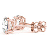 2 CT. TW. 14K Rose Gold Lab-Grown Four Prong Studs