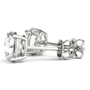 1.25 CT. TW. 14K White Gold Lab-Grown Four Prong Studs