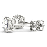 1 CT. TW. 14K White Gold Natural Four Prong Studs