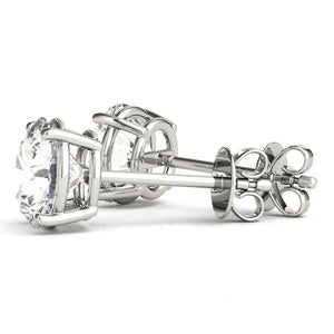 0.50 CT. TW. 14K White Gold Natural Four Prong Studs