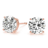 0.75 CT. TW. 14K Rose Gold Natural Four Prong Studs